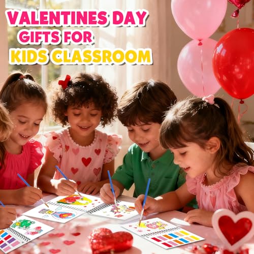 Image of ZMLM 24 Pack Valentines Coloring Books - Birthday Party Favors for Kids 4-8