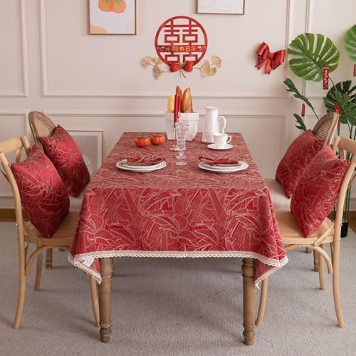 Nappe anti tache lavable rectangle rouge pour en finir avec les corvées - 2