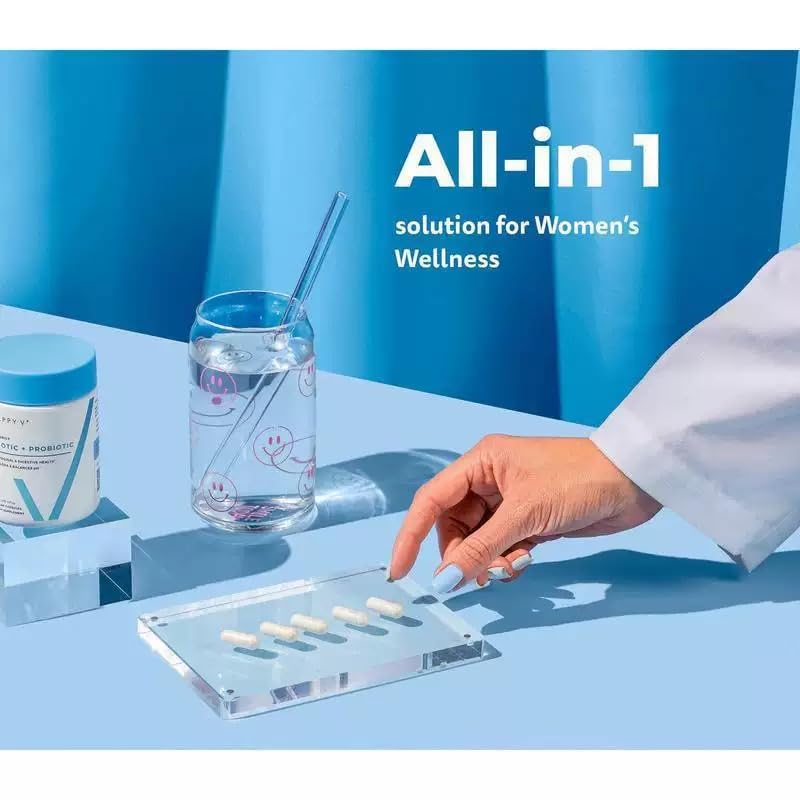 Probióticos vaginales para mujeres, soporte para el olor y la picazón, salud urinaria e intestinal, equilibrio del pH, para el bienestar femenino