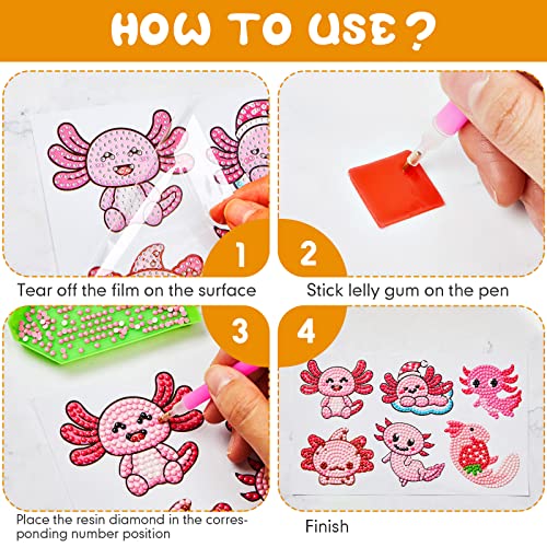 Crtiin 24 Pcs Diamond Art Stickers for Kids Sunflower Diamond Painting Stickers 5D DIY Gem Painting Kit Paint by Numbers Diamonds Spring Mosaic Back to School Gift for Boy Girl - Thumbnail 6