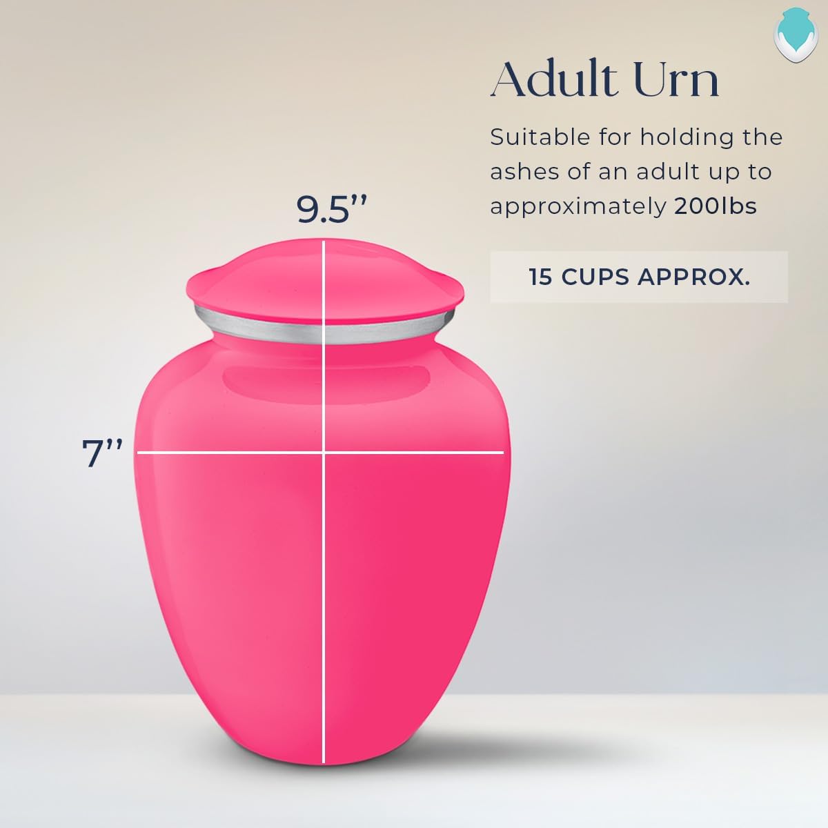Geturns Embrace Adult Personalized Skull Cremation Urns for Human Ashes I Large Bright Pink Funeral Urn for Men and Women I 200 lbs