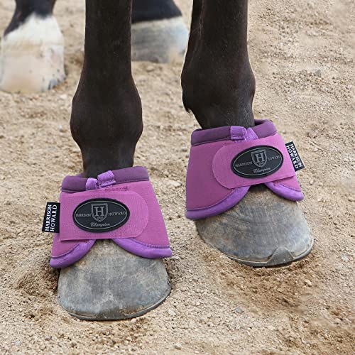 Image of Harrison Howard Horse Bell Boots Overreach Bell Boots No-Turn Bell Boots for Horse-Durable Protective Hoof Boot
