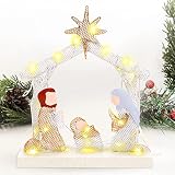 CHUANGLI Nativity Sets for Christmas Decoration First Christmas Story Holy Family Nativity Figure Se