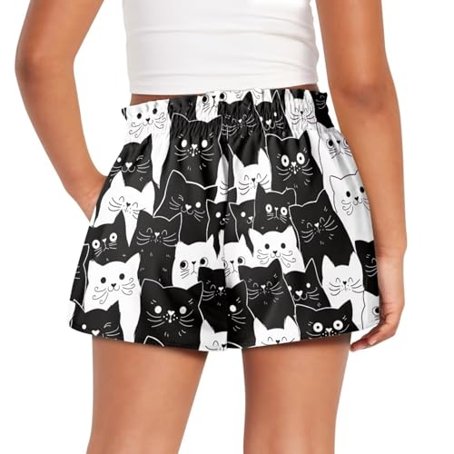 Girls Summer Shorts Size 3-16 High Waisted Athletic Flowy Shorts with Pocket2