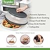 Tovolo Microwave Splatter Cover for Food, Large (Charcoal) - Collapsible & Vented Silicone Splatter Guard Lid - Microwave Plate & Dish Cover with Handle - BPA-Free Kitchen Gadget for Meal Prep #3