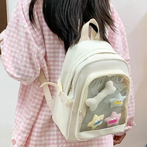 Mochila para pines de diseño casual con ventana transparente limpia 6