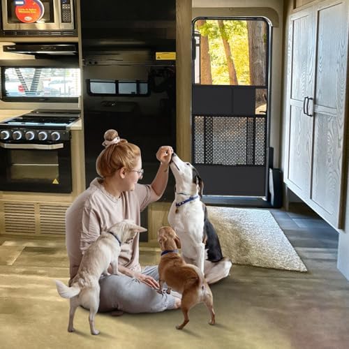 Image of AUH X-Shaped RV Stabilizer Wheel Chock (Allows Drilling for Adjustment) Travel Trailer Stabilizers, Anti-Motion Tire RV Accessories for Tandem Axle RV Trailer Camping - 2 Pack (Black)