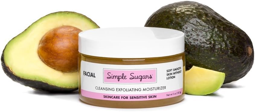 Simple Sugars All Natural Avocado Facial Scrub 5oz
