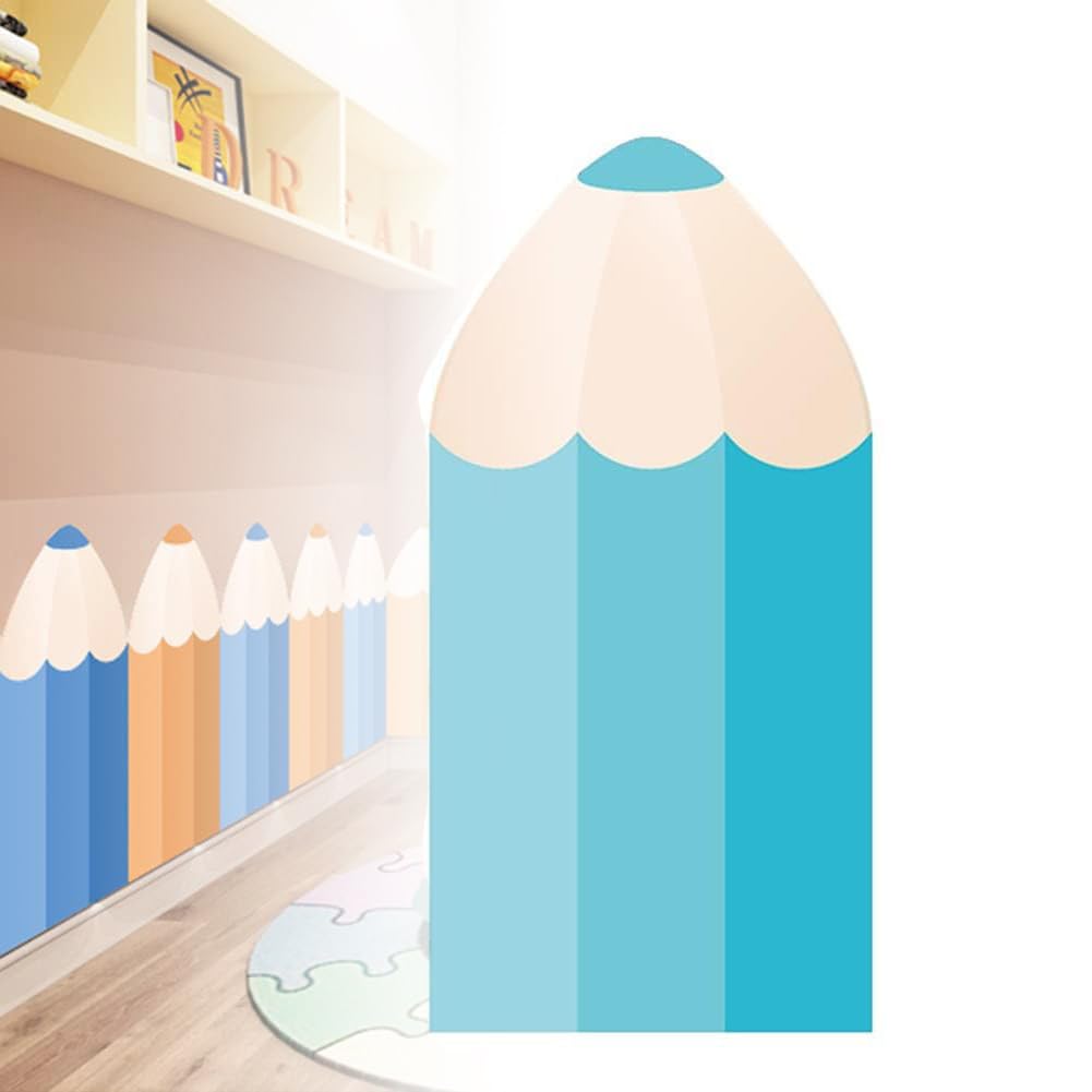 3D Anti-Collision Wall Stickers, 1.8cm Thicken Pencil Shape Kids Anti-Collision Wall Stickers, PU self-Adhesive Wall Padding Tatami, 3D Soft Bag Wall Panels Waterproof Bedside Protective Cushion Teal