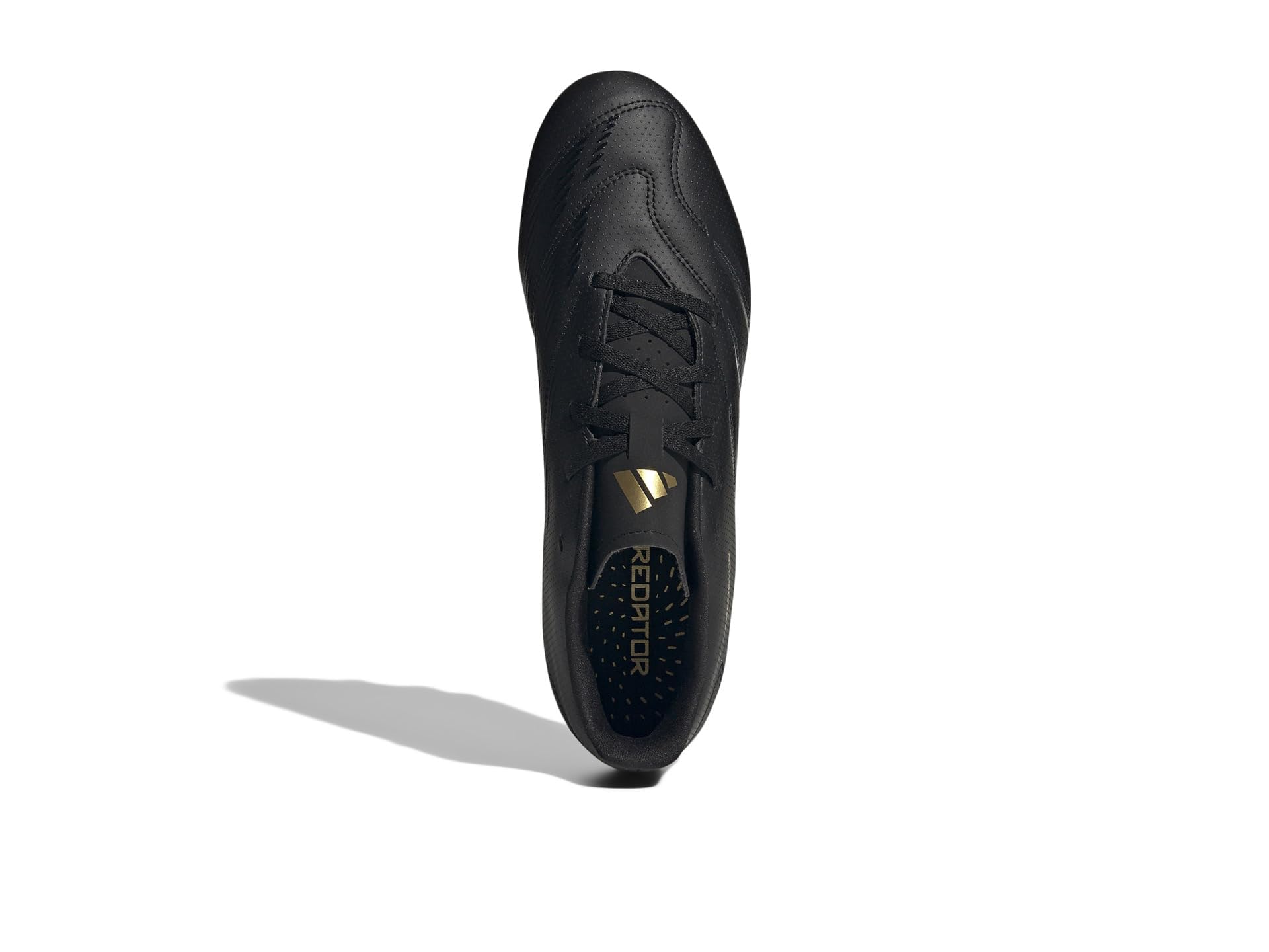 adidas Unisex Predator Club Flexible Ground Sneaker, Black/Carbon/Gold Metallic, 10 US Men