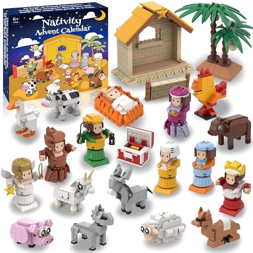 Weihnachtskrippe Adventskalender 28 DONFYZ Krippe Adventskalender 2025 Kinder 24 Tage Weihnachtskrippe...
