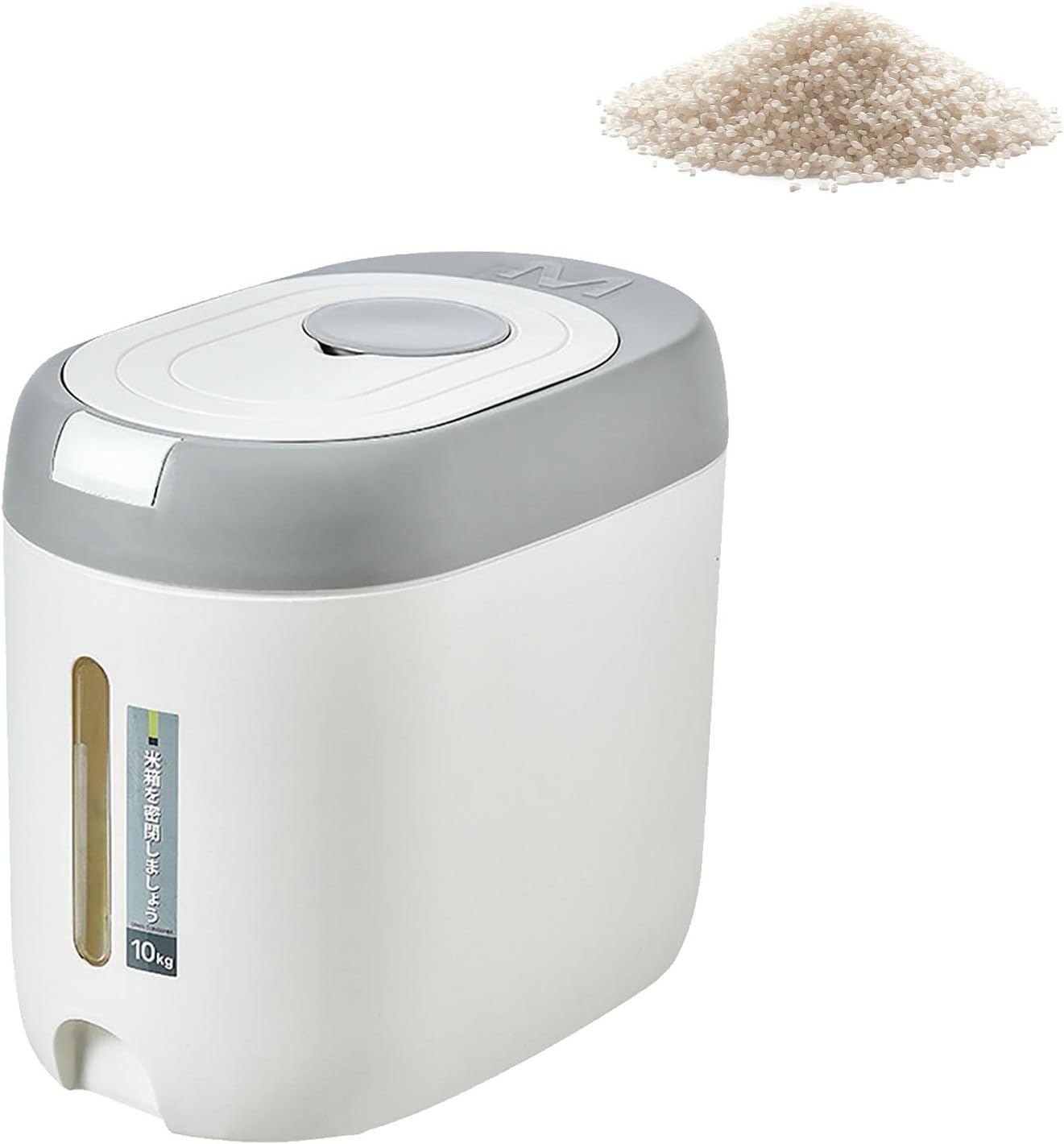 Vibhgtf 米保存容器 - 5kg フードディスペンサー容器 | 密閉ドライフードコンテナ 蓋付き 小麦粉 砂糖 犬用 キッチン