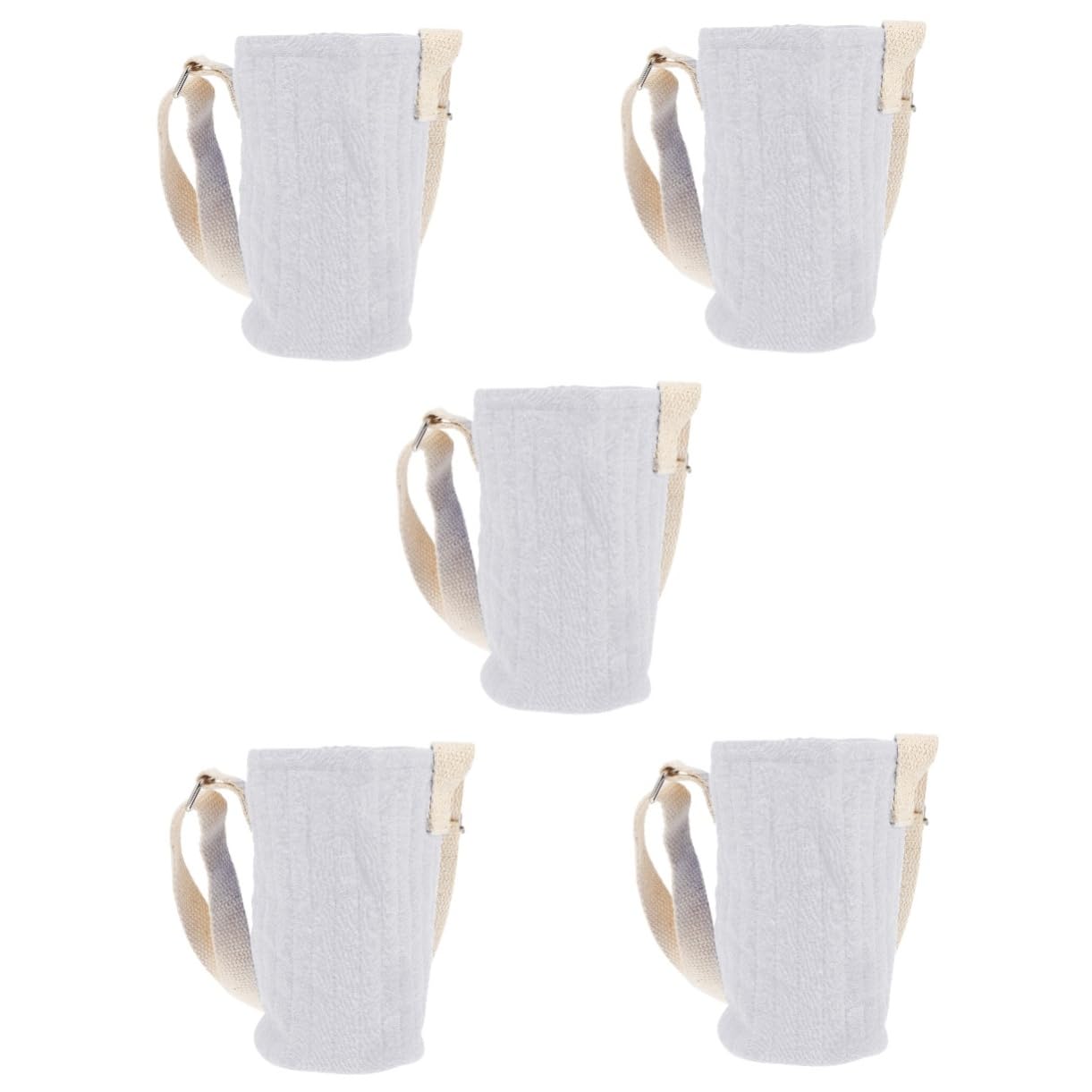 VALICLUD 120 STK Cup-Tasche Tragetasche Für Flaschen Trinkflaschenhaltertasche Flaschenhüfthalter Isolierte Wasserflasche Cup-ärmel Segeltuch Riementasche Weiß Reisen Qualität