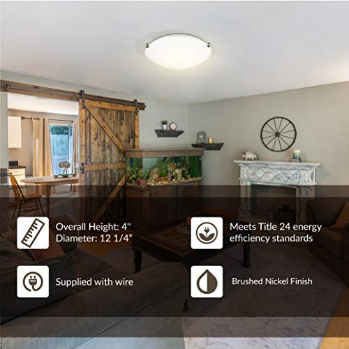 Seagull 7543502-962 Two Light Ceiling Flush Mount,White #TOP3