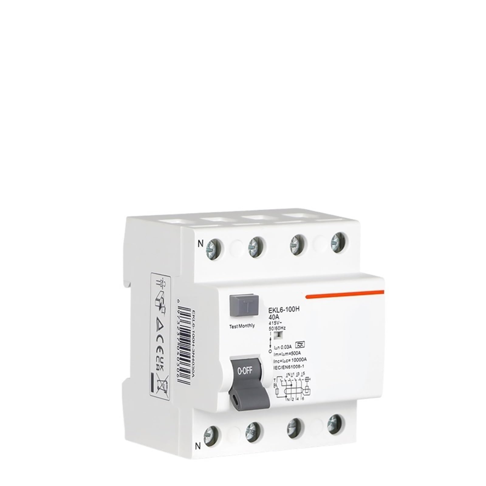 Disjoncteur Type A EKL6-100H 230V pour installations électriques - 3