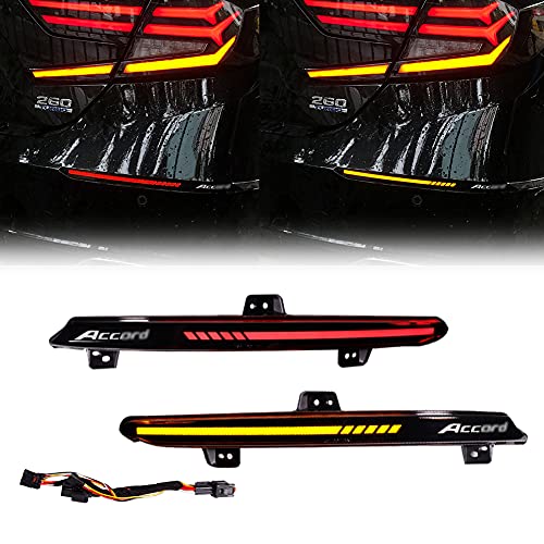 GTINTHEBOX OEM Smoked Lens Led Rear Bumper Reflector Brake Tail