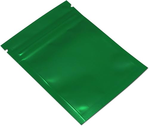 Miniatura 4 de FERENLI 100 unidades de bolsas de almacenamiento de alimentos Mylar con cierre de cremallera, bolsa de aluminio mate hermética con ventana frontal,