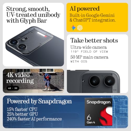 Image of Nothing Phone (4b), Black (8GB, 128GB)