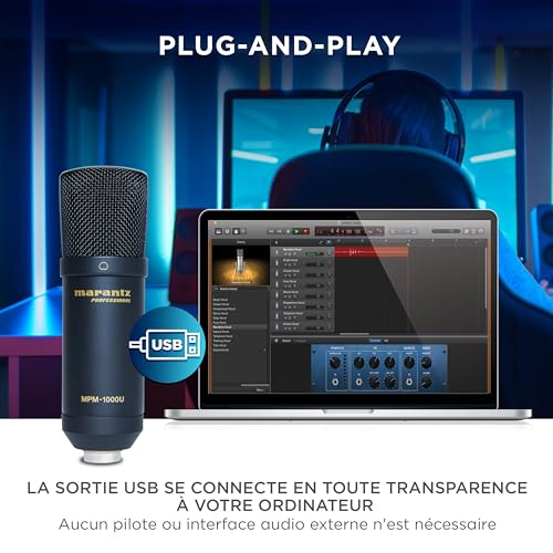 Microphone USB Marantz MPM1000U pour Streaming et Podcasting - Geekodrome: Boutique d'accessoires geek Marantz Pro MPM-1000