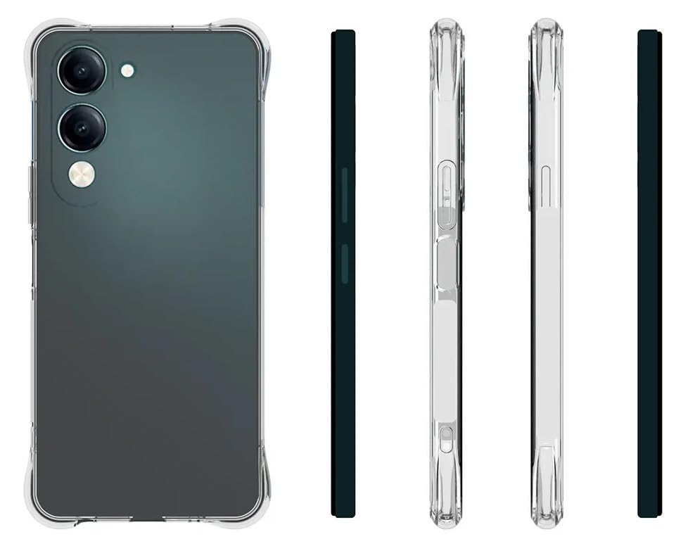 Image of Compatible for [ iQOO Z10 Lite ] Bumper Back Case Cover for [ iQOO Z10 Lite ] - Transparent