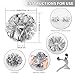 4Pcs Metallic Cheerleading Pom Poms, Creatiee 2 Pair Cheerleader Cheering Squad Pompoms for School Sports Dance Games Team Spirit Cheer (Silver)