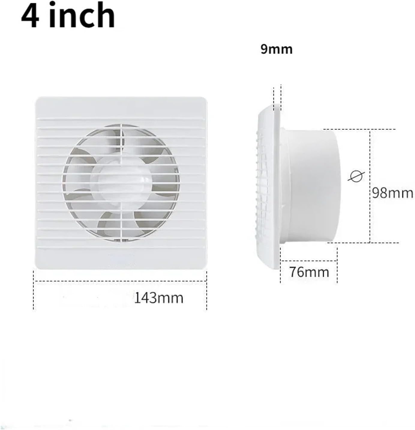 4 inch 6 inch 8 inch exhaust fan powerful silent exhaust fan home wall(4 inch)