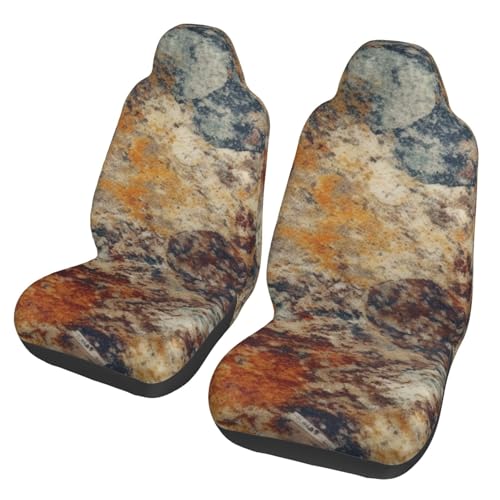 Housses de siège avant design granit abstrait haut de gamme universelles