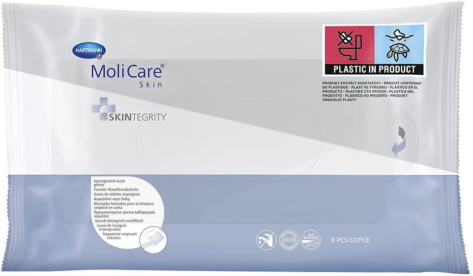 MoliCare Skin - Hasta Yıkama Eldiveni 8 adet