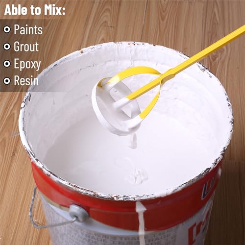 image for Bates Choice Bates- Paint Mixer, 1 to 3 Gallon Buckets, Yellow Mud Mix