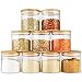 EcoEvo Glass Jars with Bamboo Lids, Glass Food Jars and Canisters Sets, 9 Pack of 16oz
