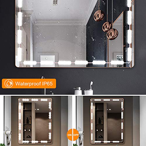 Led Vanity Mirror Lights - Hollywood Style 60 LED Vanity Make Up Light, Ultra Bright White LED Mirror Lights with Dimmable Touch Control for Makeup Vanity Table & Bathroom Mirror (Mirror Not Include)