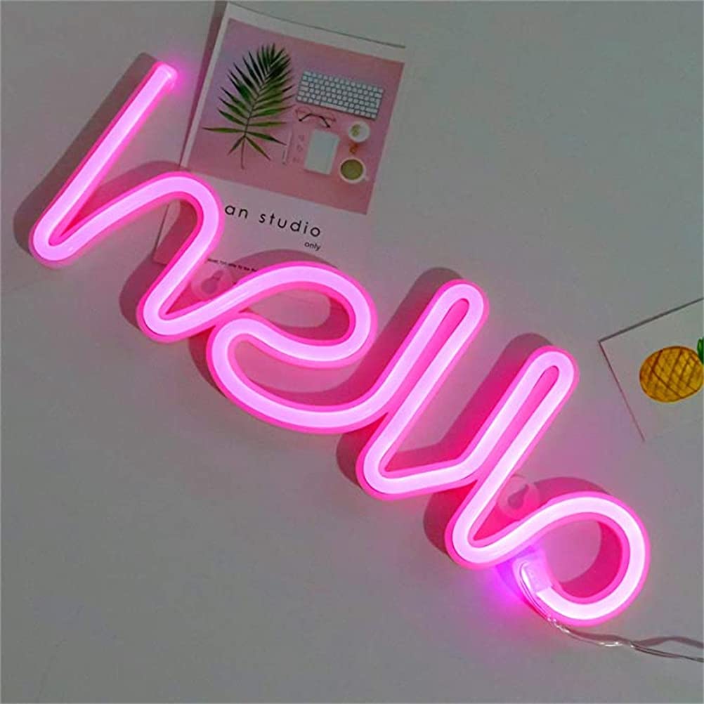 Letrero De Luz Neón LED Rosa - Decoración Para Habitación, Fiestas Y Regalos Originales
