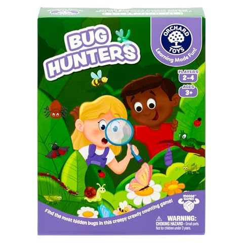 ORCHARD TOYS Bug Hunters Game, Learn Counting and Observational Skills As You Race to Be 1st to Build Your Bug, Designed for 2-4 Players Aged 3+ Cover