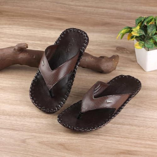 Image of Metro Men Thong Leather Chappal