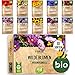 valeaf BIO Wilde Blumen Samen Set I 10 Sorten bienenfreundliche Blumensamen für Bienenwiese I Premium BIO Samen Blumen I Wildblumen Samen I Blumenmischung Samen I Bienenweide Wiesenblumen Samen
