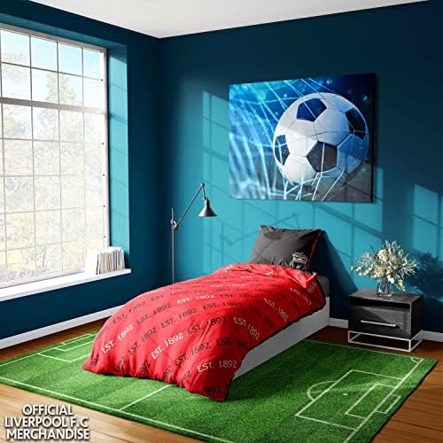 Liverpool F.C. Bedding & Linen, Single or Double Duvet Set with Pillowcases, Football Gifts (Single Duvet)