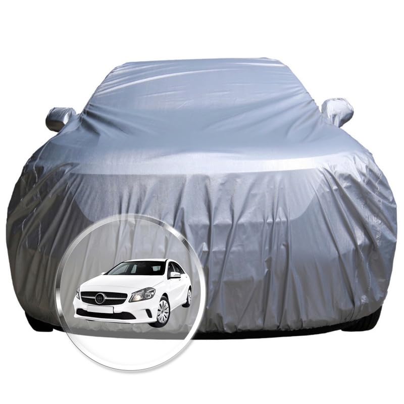 Image of NEODRIFT 'CrystalTech' Car Cover for Mercedes A Class (100% Water-Resistant, All Weather Protection, Tailored Fit, Multi-Layered & Breathable Fabric) (Colour: Crystal Silver)