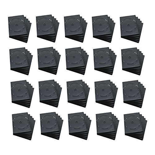 Preisvergleich Produktbild Amaray DVD Hülle, Hüllen schwarz 1 Disc 14mm 100 Stück