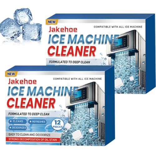 Descalcificador para máquina de hielo, 24 pastillas limpias para máquina de hielo Frigidair-e, ayuda a eliminar el agua dura y la acumulación de minerales para un hielo de gran sabor, nuevo (24