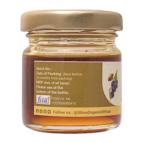 Image of Shiva Organic Raw Jamun Honey 50g | 100% Pure NMR Tested | Raw and Unprocessed
