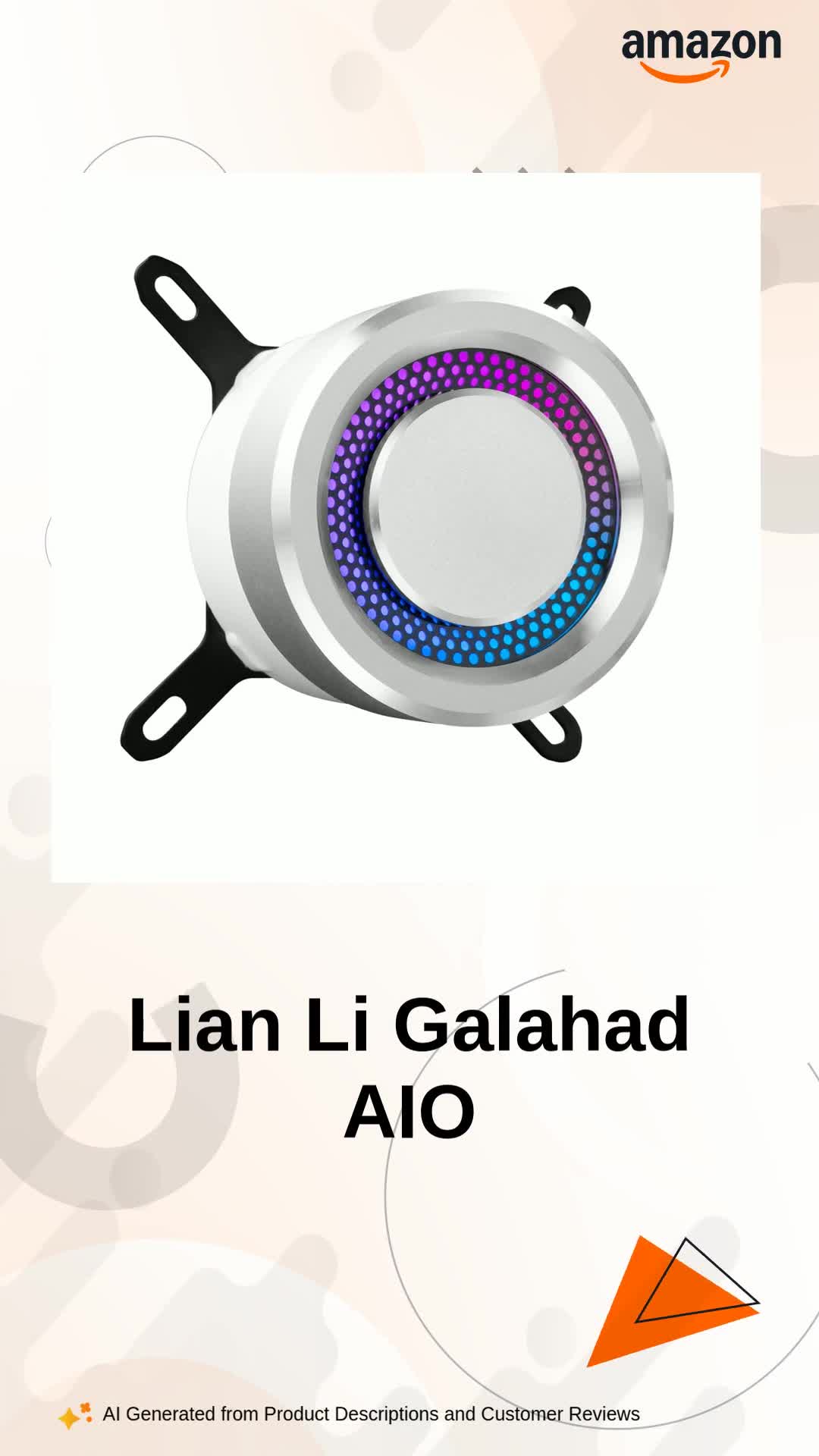 Lian Li Galahad 360 ARGB AIO Liquid CPU Cooler - White | Support