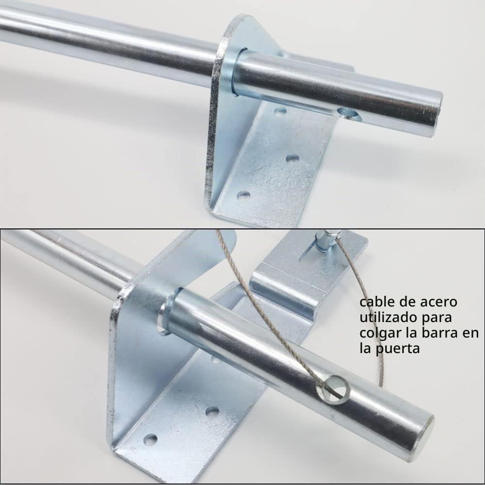 Barra de puerta de seguridad, tope de puerta, barricada, seguridad, barra de seguridad, dispositivos de seguridad para puerta de casa, 44 pulgadas, plata, 111,8 cm