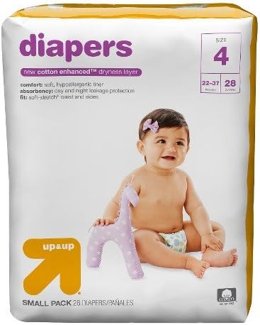 Up & Up Diapers (Size 4 (28 Count) 22-37 lbs)