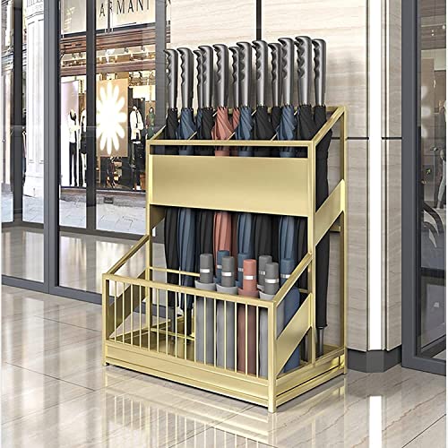 Porte-parapluie chic pour entrée moderne avec support de cannes et bâtons de marche