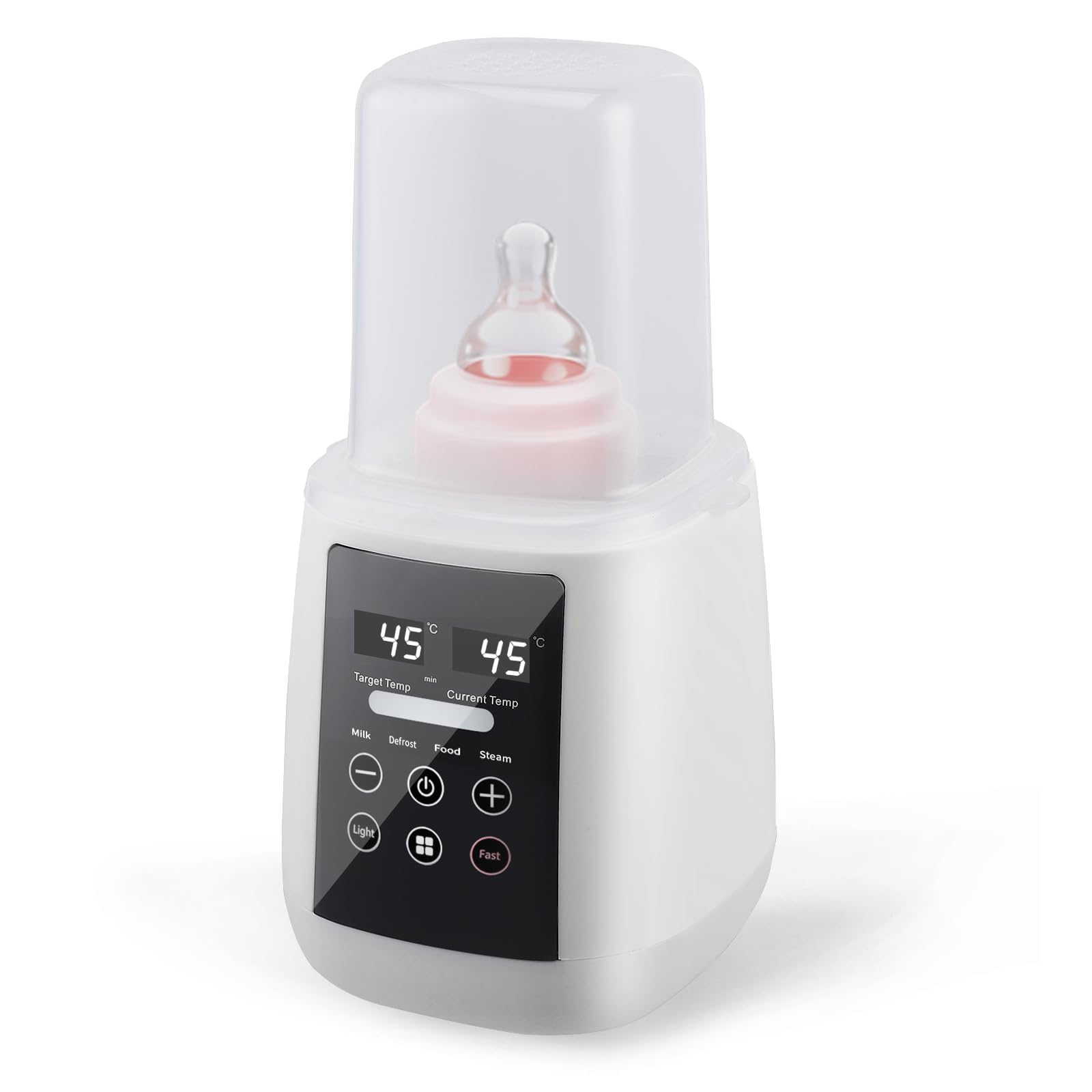 Scaldacollo per biberon 6 in 1, con riscaldamento rapido, mantenimento e scongelamento, scalda biberon con display LCD e telecomando
