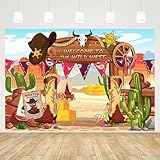 MEHOFOND Toile de fond de 2,1 x 1,5 m - Décoration de fête de cowboy occidentale - Avec...