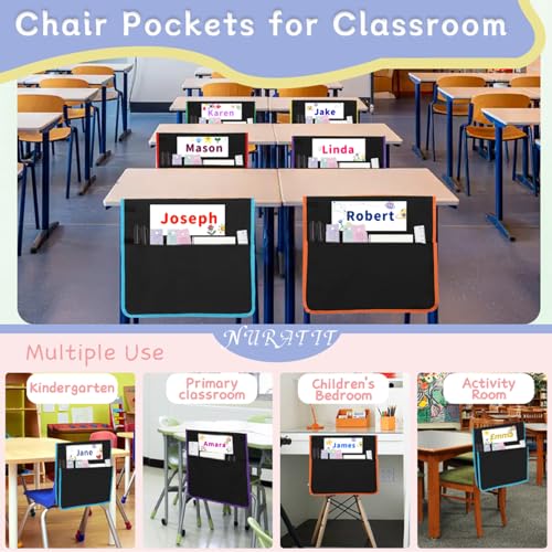 Pochettes de siège de chaises d'école pour résoudre le manque de place - 6