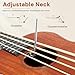 Ktaxon Electric Acoustic Bass Ukulele, 30 inch Mahogany Ukelele with EQ, Professional E-A-D-G Ideal for Performances and Practice, Includes Gig Bag, Capo, Strap, Picks