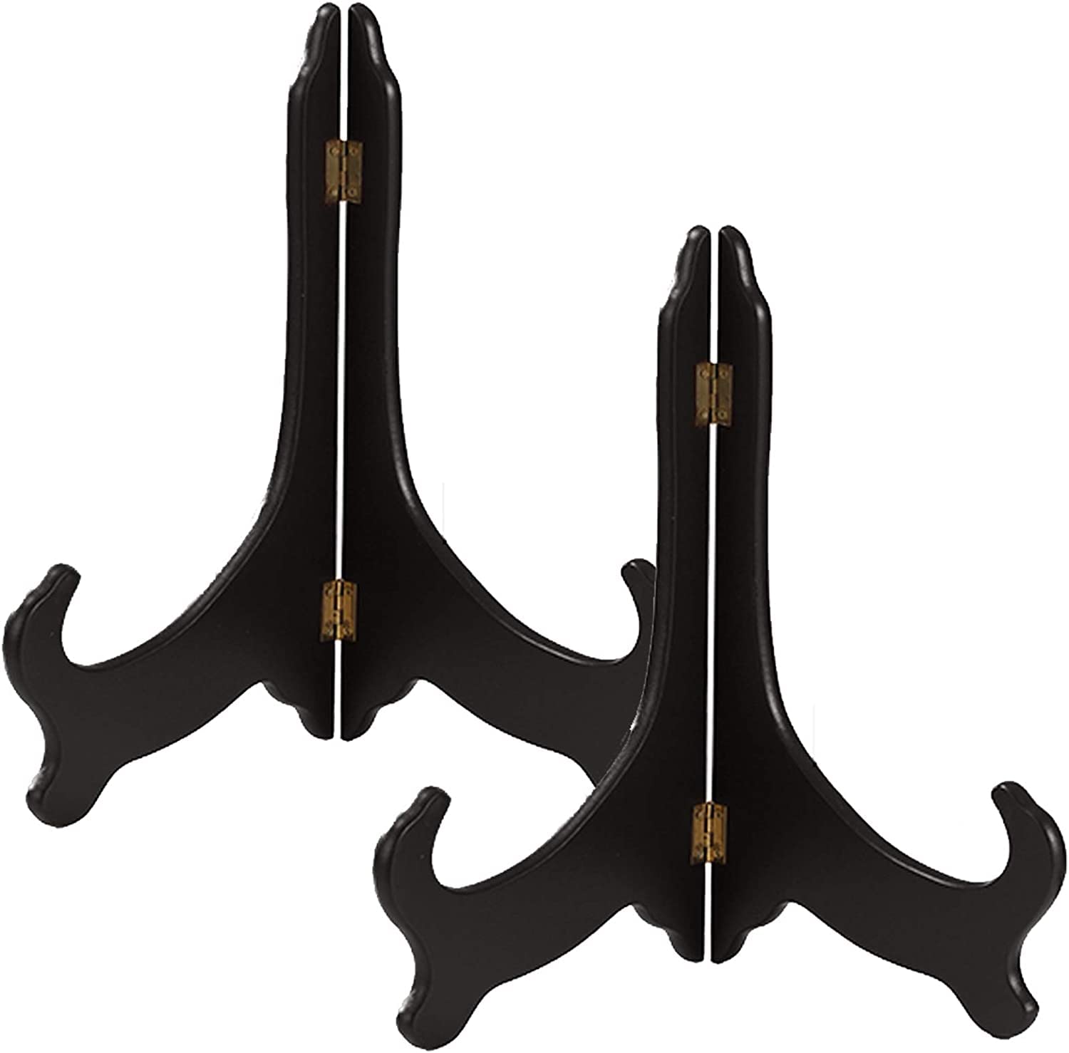 2 Stück Tellerhalter aus Holz, Schwarz, 22,9 cm, Staffelei-Ständer für Kunstwerke, orientalische Möbel, Hochzeitsdekoration, Heim-Oration – Qualität