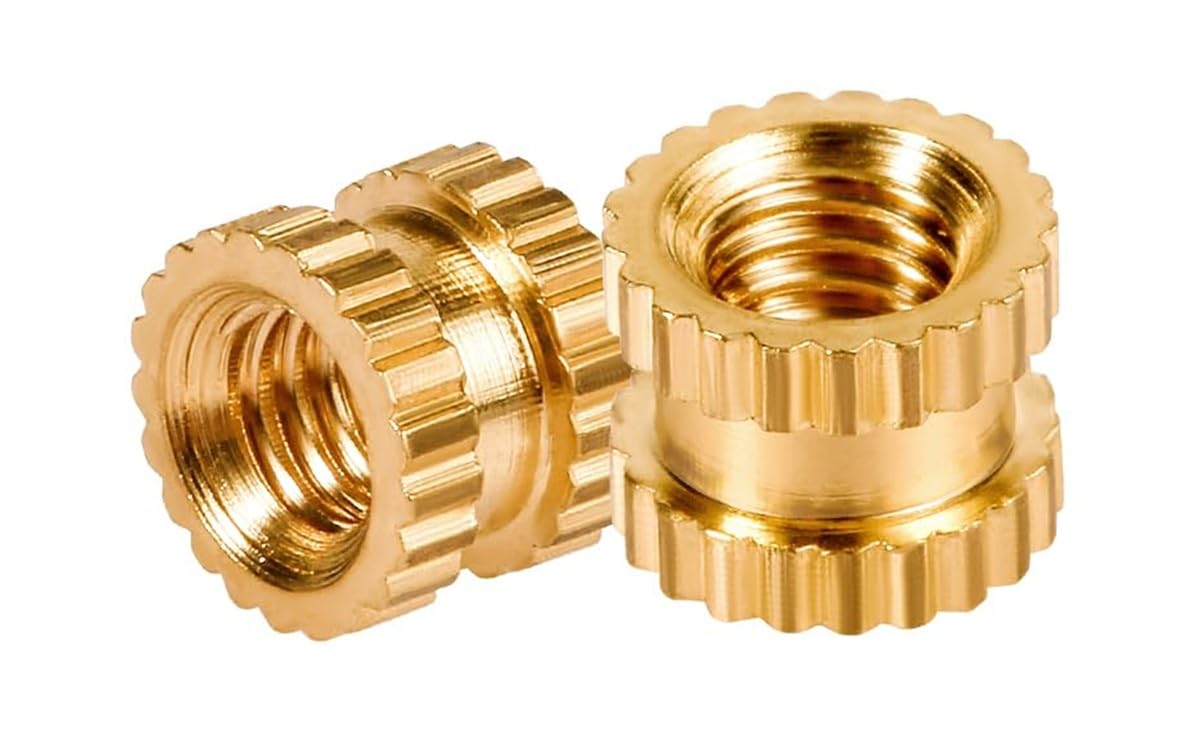 Brass Insert M3 x 5mm Heat Set Threaded Round Insert Nut for 3D Printing, Woodworking, and DIY Projects - 50 Pieces-image-4